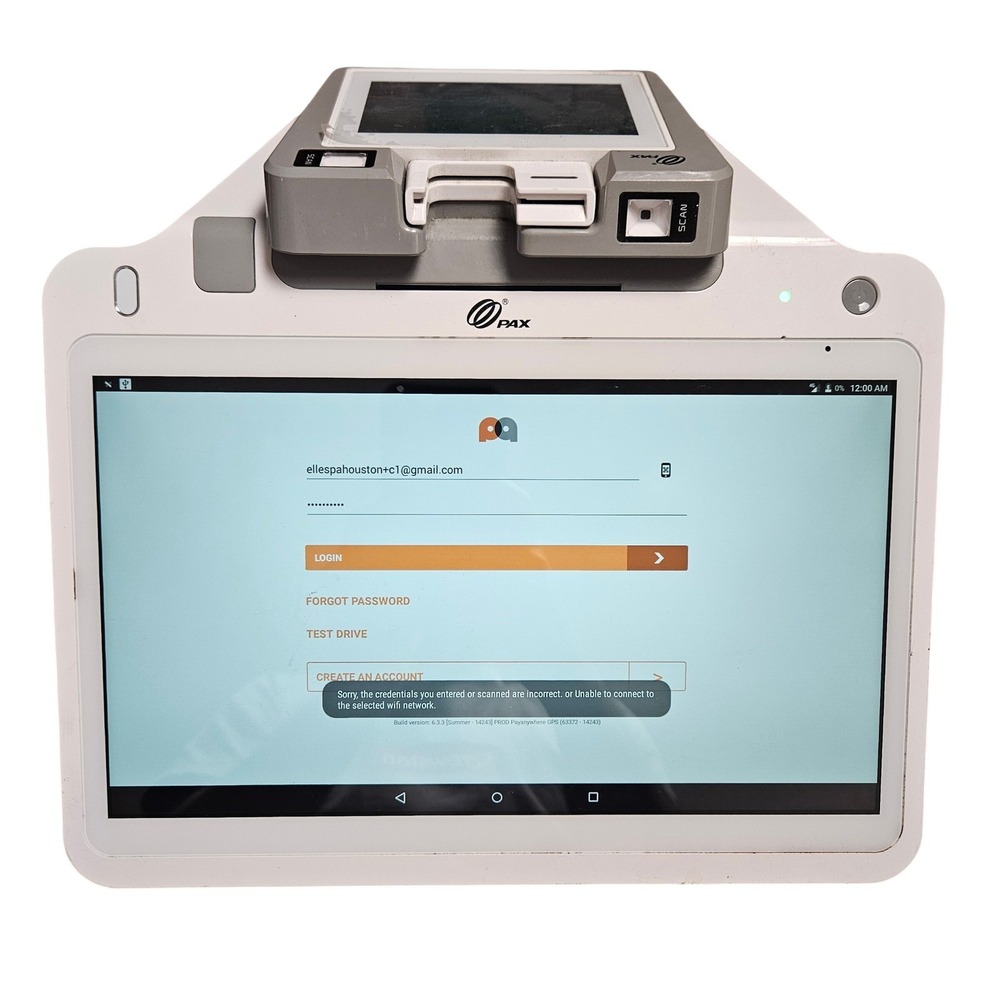 PAX E700 All In One Smart POS Terminal Payment Android Touchscreen System White